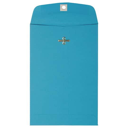 JAM Paper 6" x 9" Blue Open End Catalog Recycled Envelopes